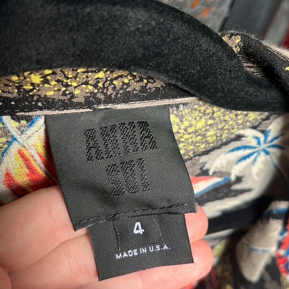 ANNA SUI Hawaiian shirt size 4 - Picture 3 of 3